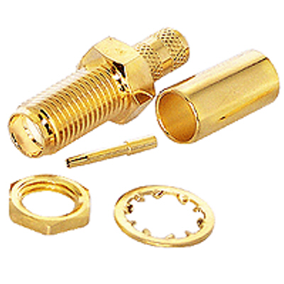 SMA Female bulkhead connector for LMR195, RG58 coaxial cable