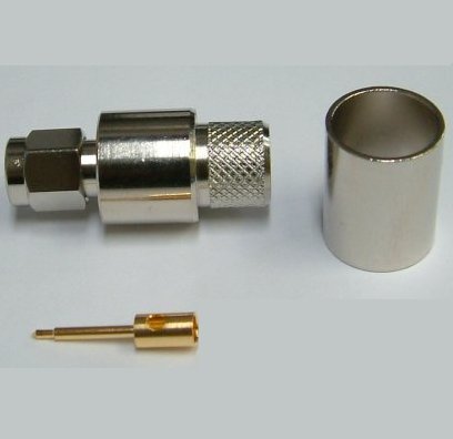 SMA Male Crimp LMR-400, RG-8, CFD 400, Low loss 400